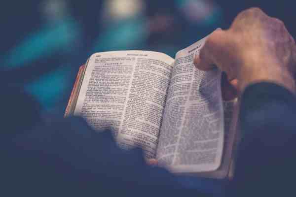 An open Bible
